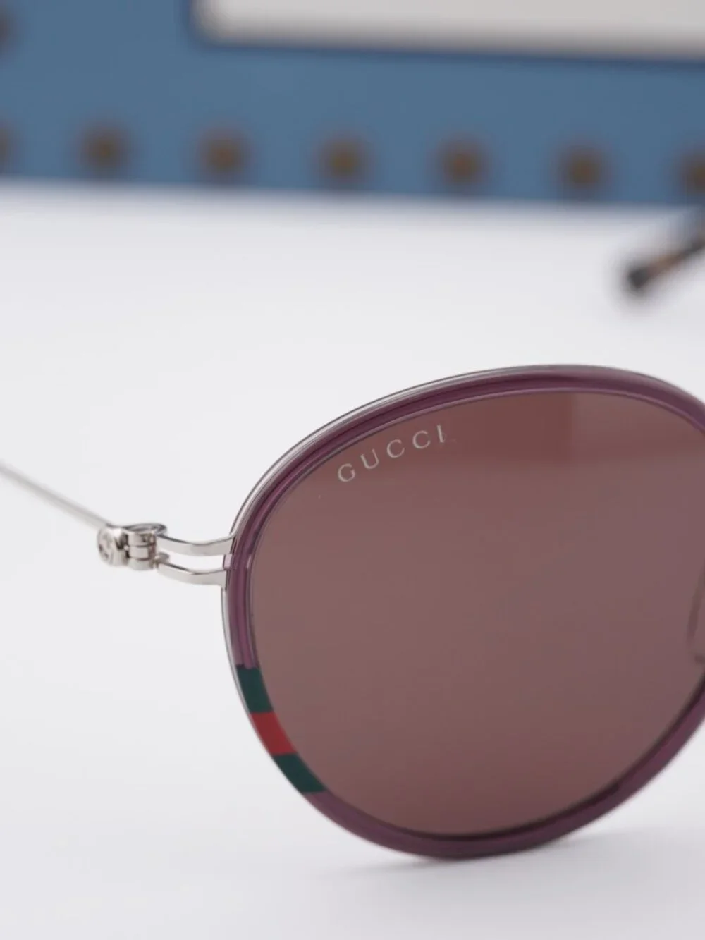 Gucci GG1849S 004 Round Sunglasses - Brown/Silver / Brown